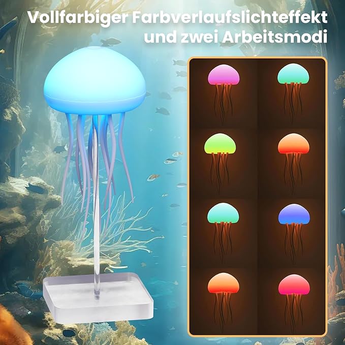 Floating glowing jellyfish lamp