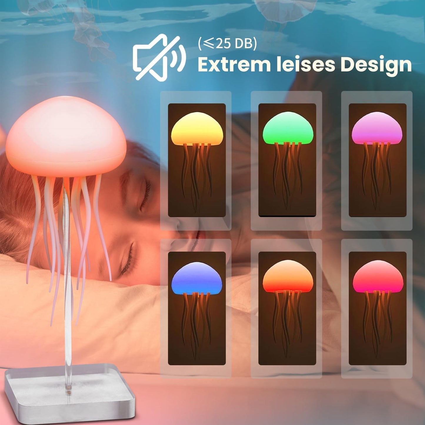 Floating glowing jellyfish lamp